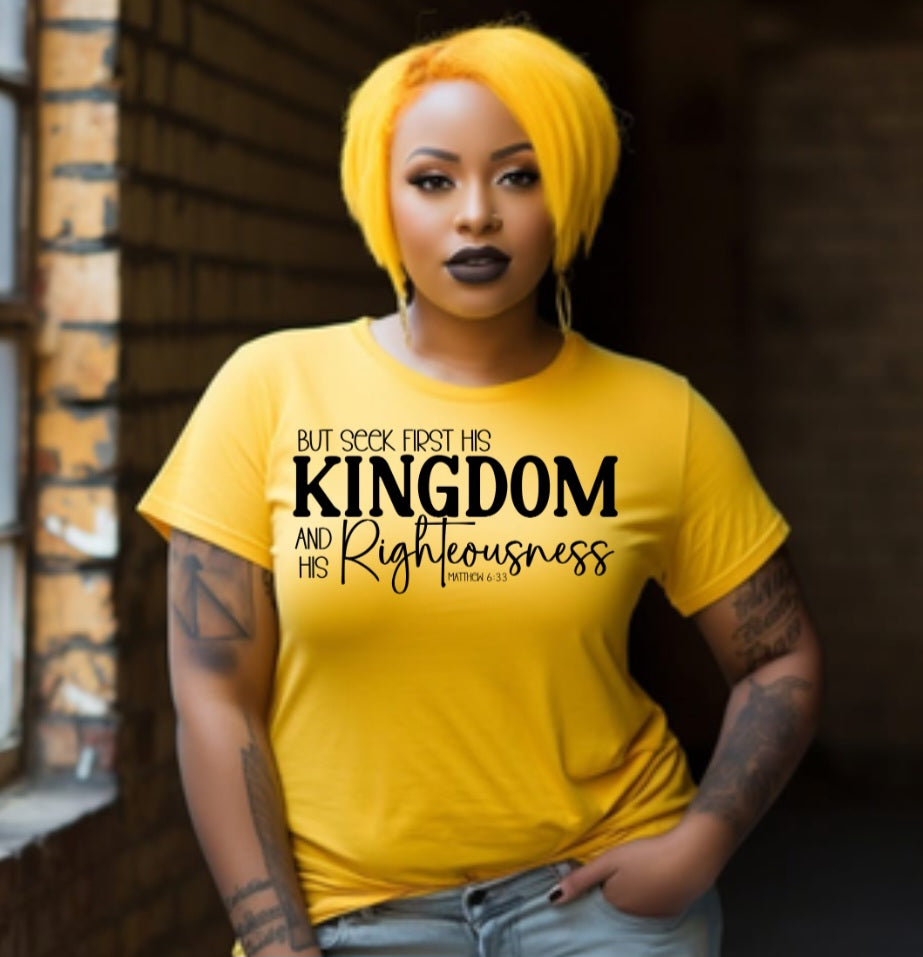 Seek first his Kingdom and his righteousness