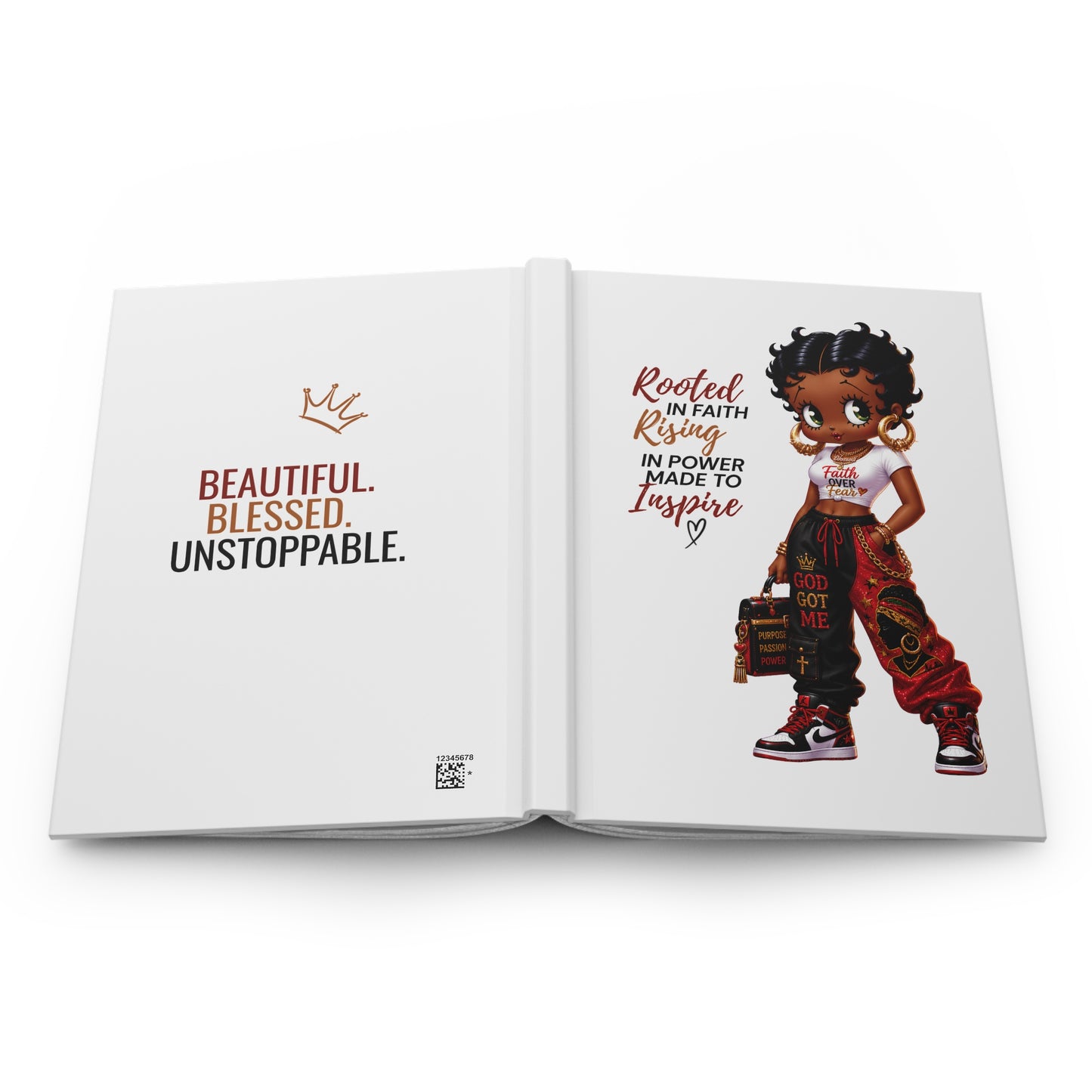 Hardcover Journal — Rooted in Faith: 'Beautiful. Blessed. Unstoppable.' Inspirational Christian Notebook