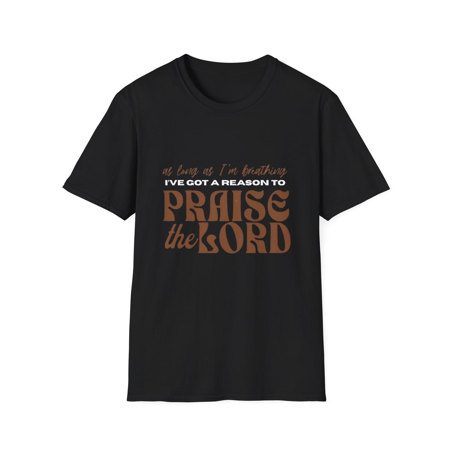 As long As I'm breathing Praise the Lord Tee, Spiritual Clothing,Unisex Softstyle T-Shirt with Inspirational Quote, Faith Apparel, Christian Gift, Casual Wear
