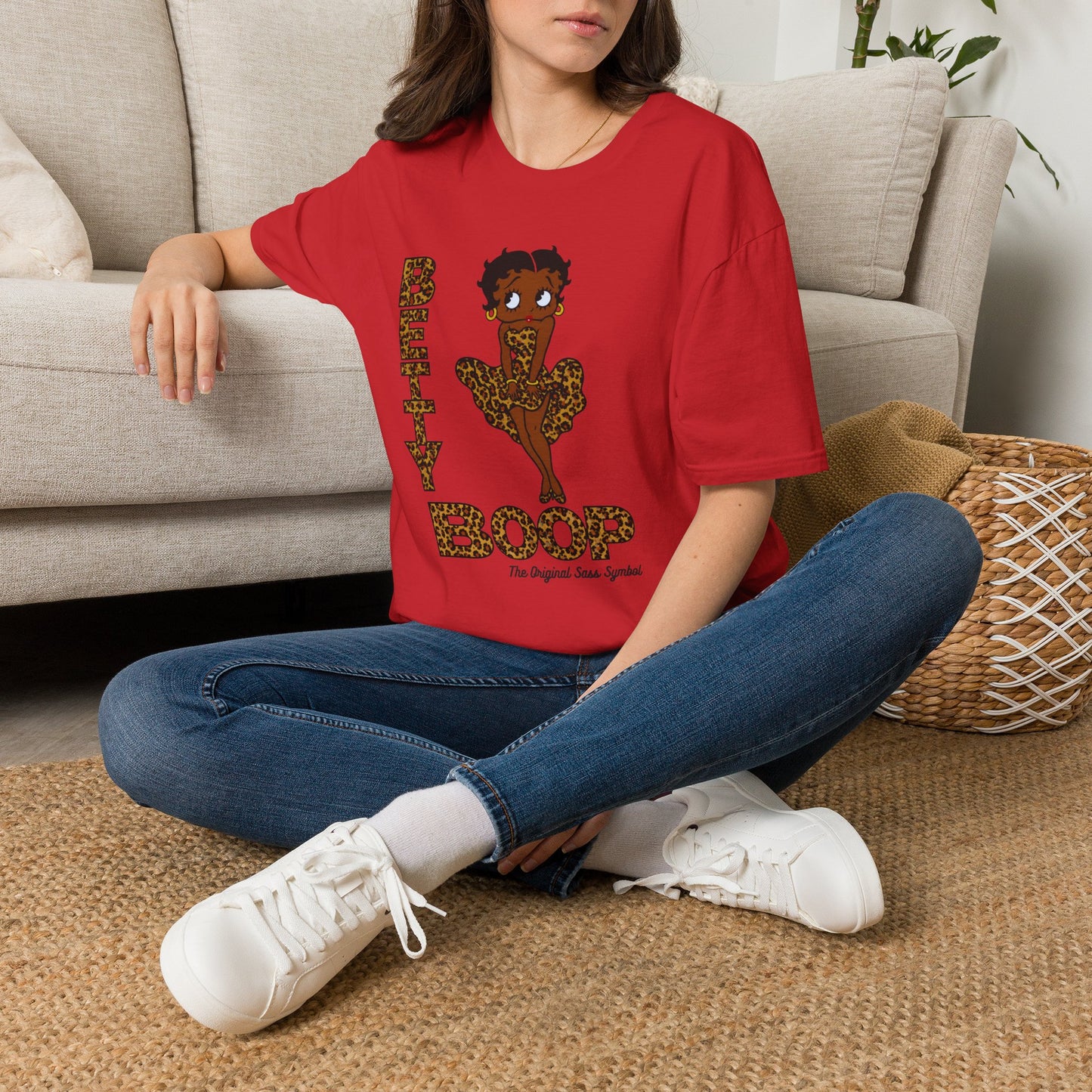 Betty Boop Leopard Graphic T-Shirt