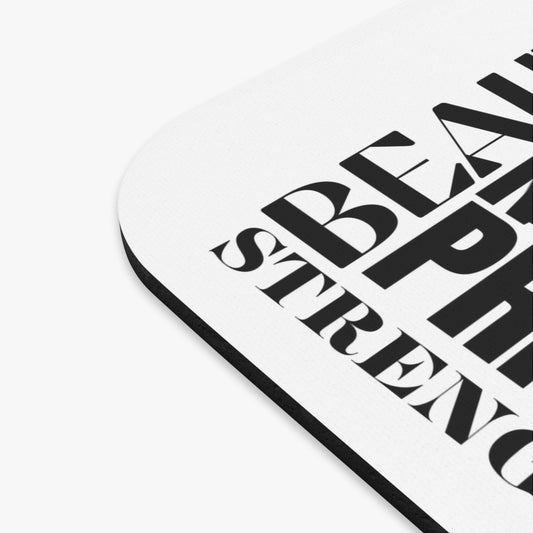 Black Woman Empowerment Mouse Pad — "Love. Unique. Priority." Inspirational Desk Mat