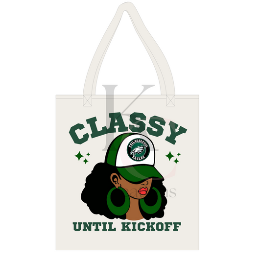 Football Classy Til Kickoff digital PNG file- Eagles