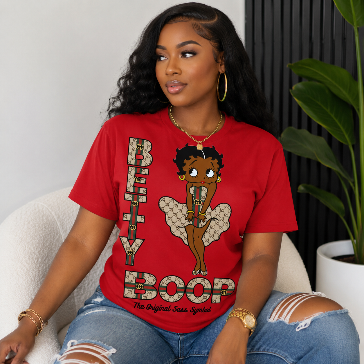 Betty Boop Inspired GG Luxury Fashion Graphic