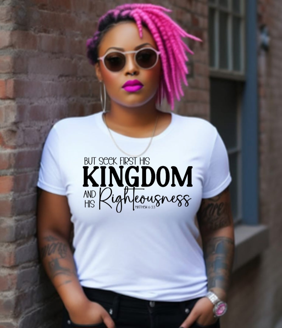 Seek first his Kingdom and his righteousness