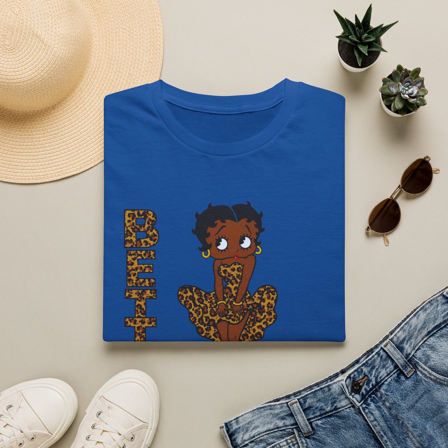 Betty Boop Leopard Graphic T-Shirt