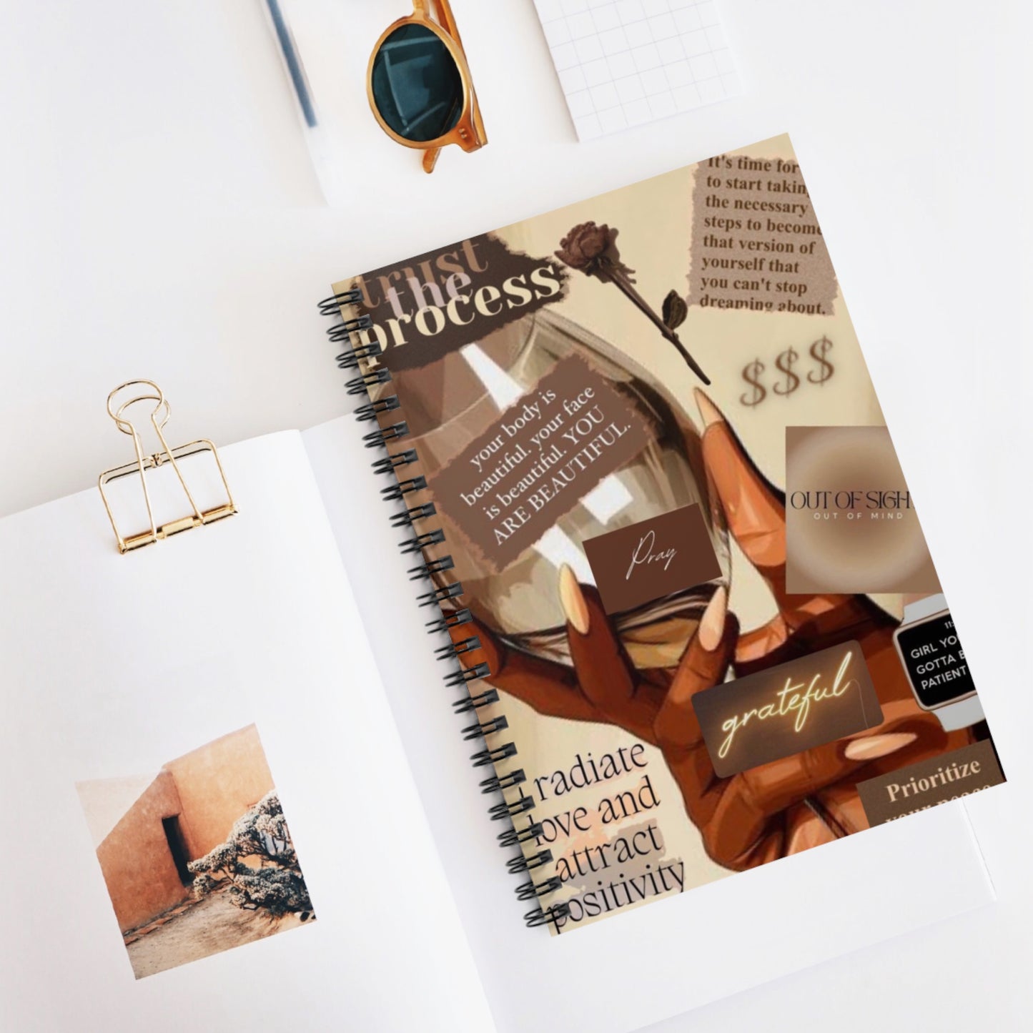 Spiral Notebook — ‘Radiate Love’ Positive Affirmation Journal