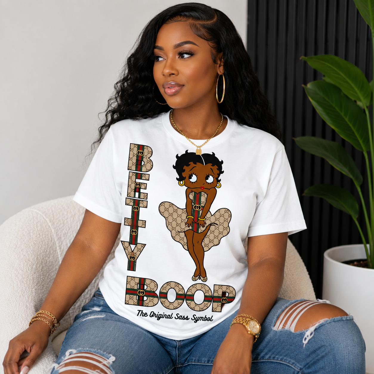 Betty Boop Inspired GG Luxury Fashion Graphic