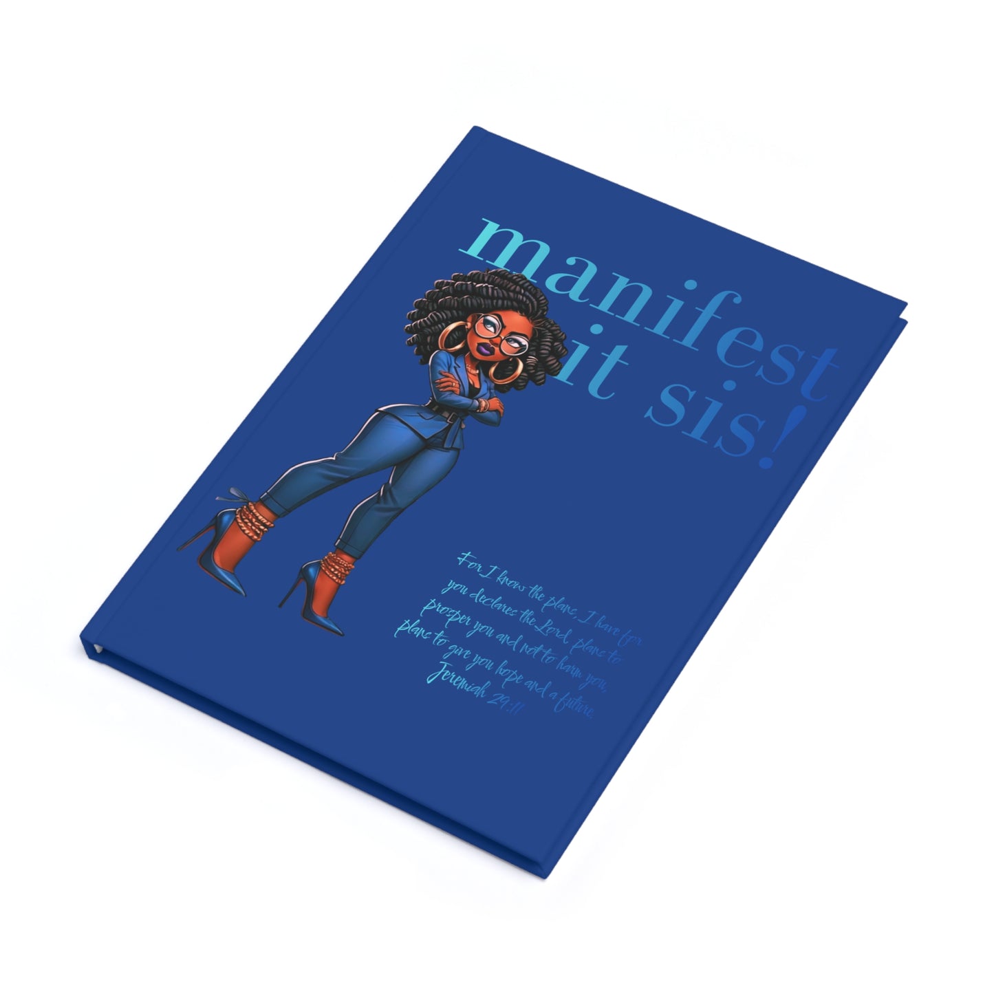Manifest It Sis! Hardcover Journal — Empowerment A5 Notebook for Black Women, Daily Manifestation & Goal Planner