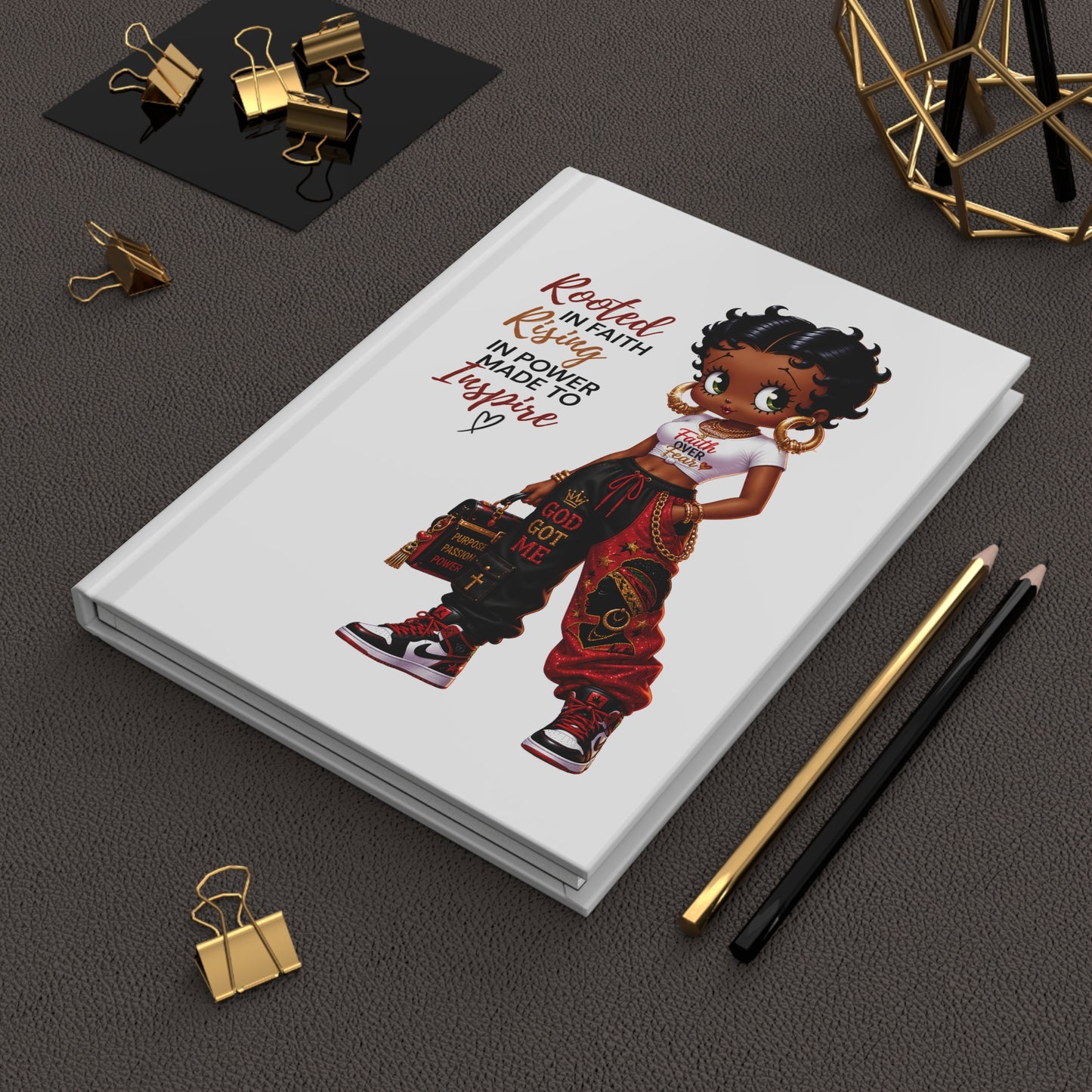 Hardcover Journal — Rooted in Faith: 'Beautiful. Blessed. Unstoppable.' Inspirational Christian Notebook