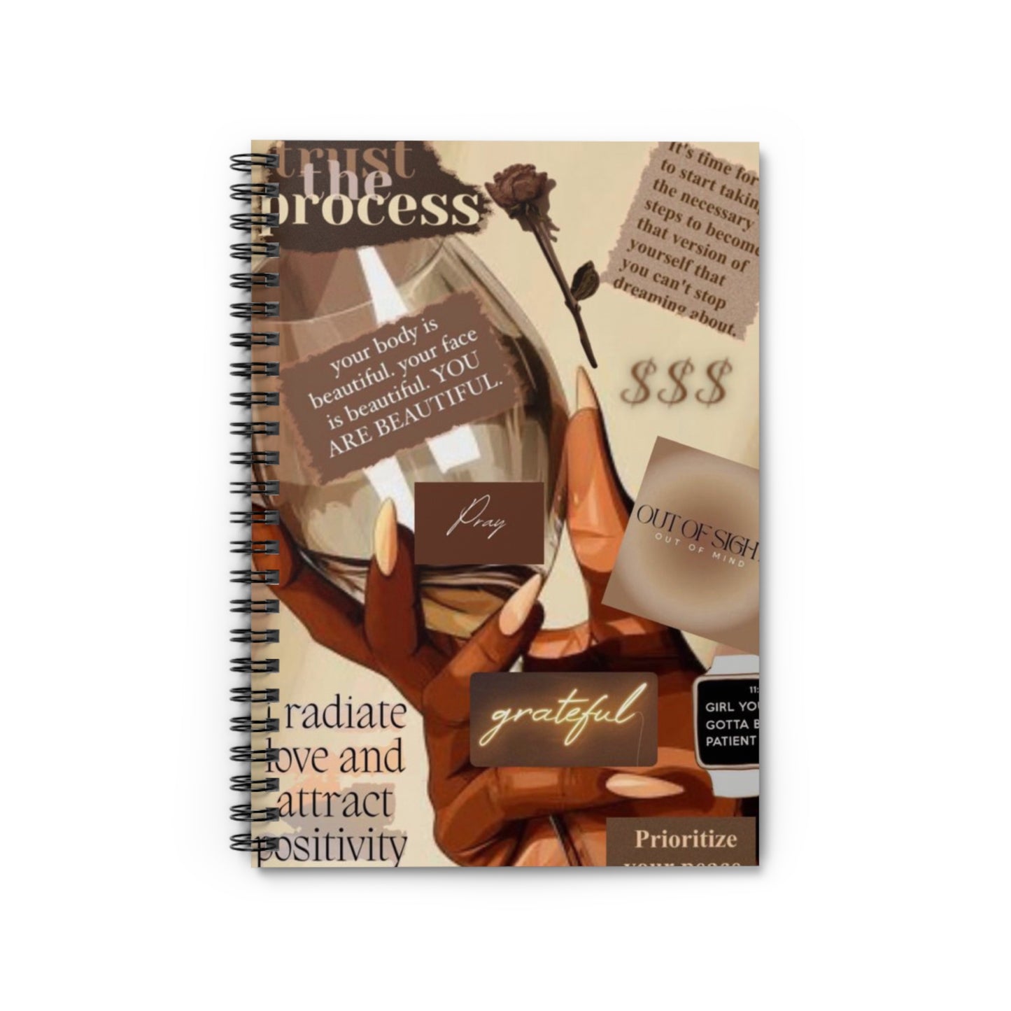 Spiral Notebook — ‘Radiate Love’ Positive Affirmation Journal