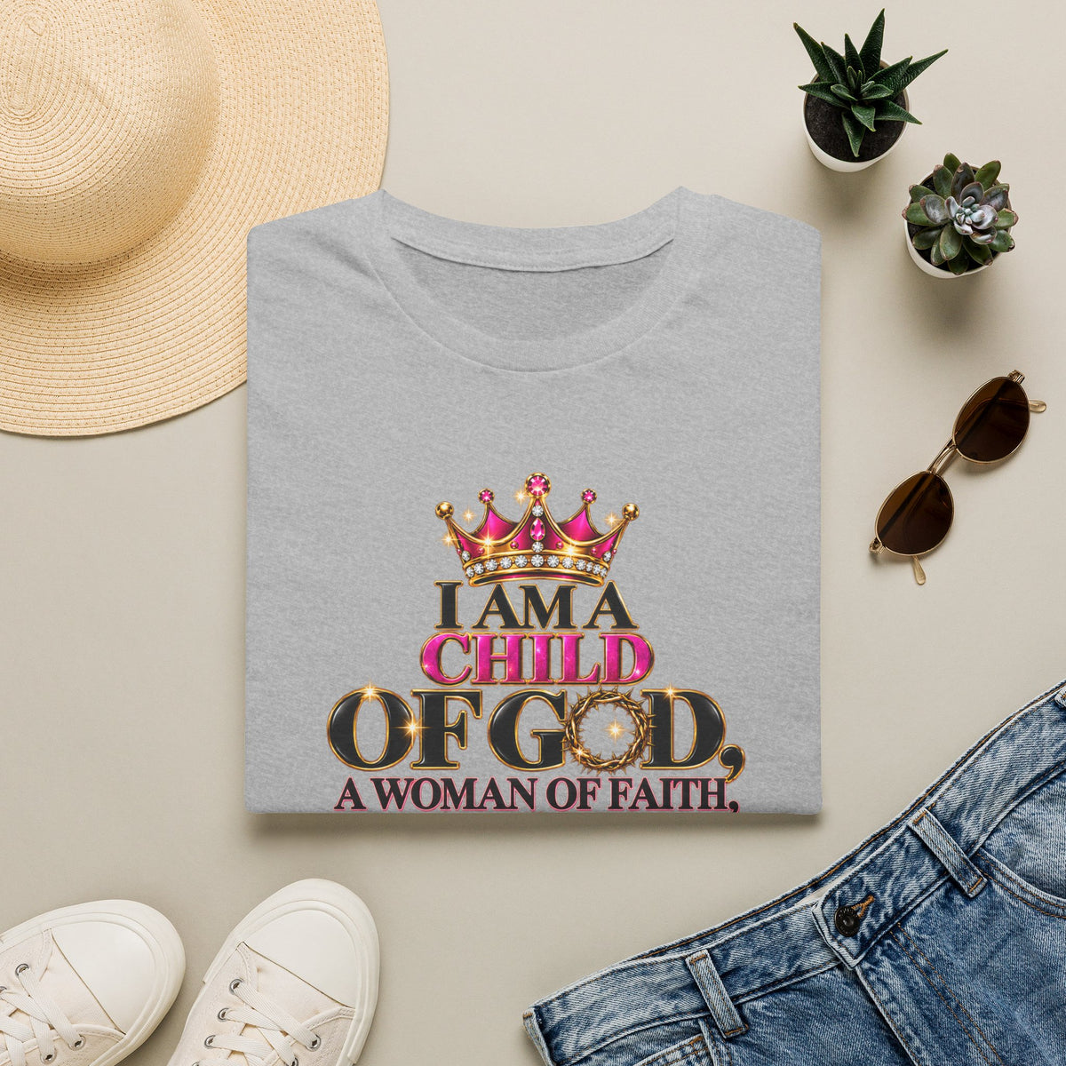 I Am a Child of God - Warrior of Christ Faith T-Shirt
