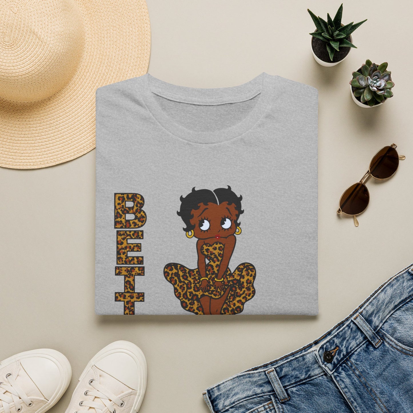 Betty Boop Leopard Graphic T-Shirt