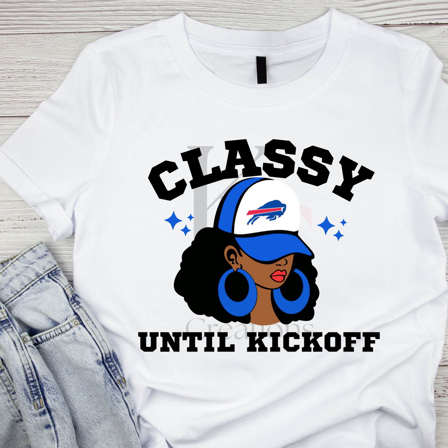 Football Classy Til Kickoff digital PNG file--Bills