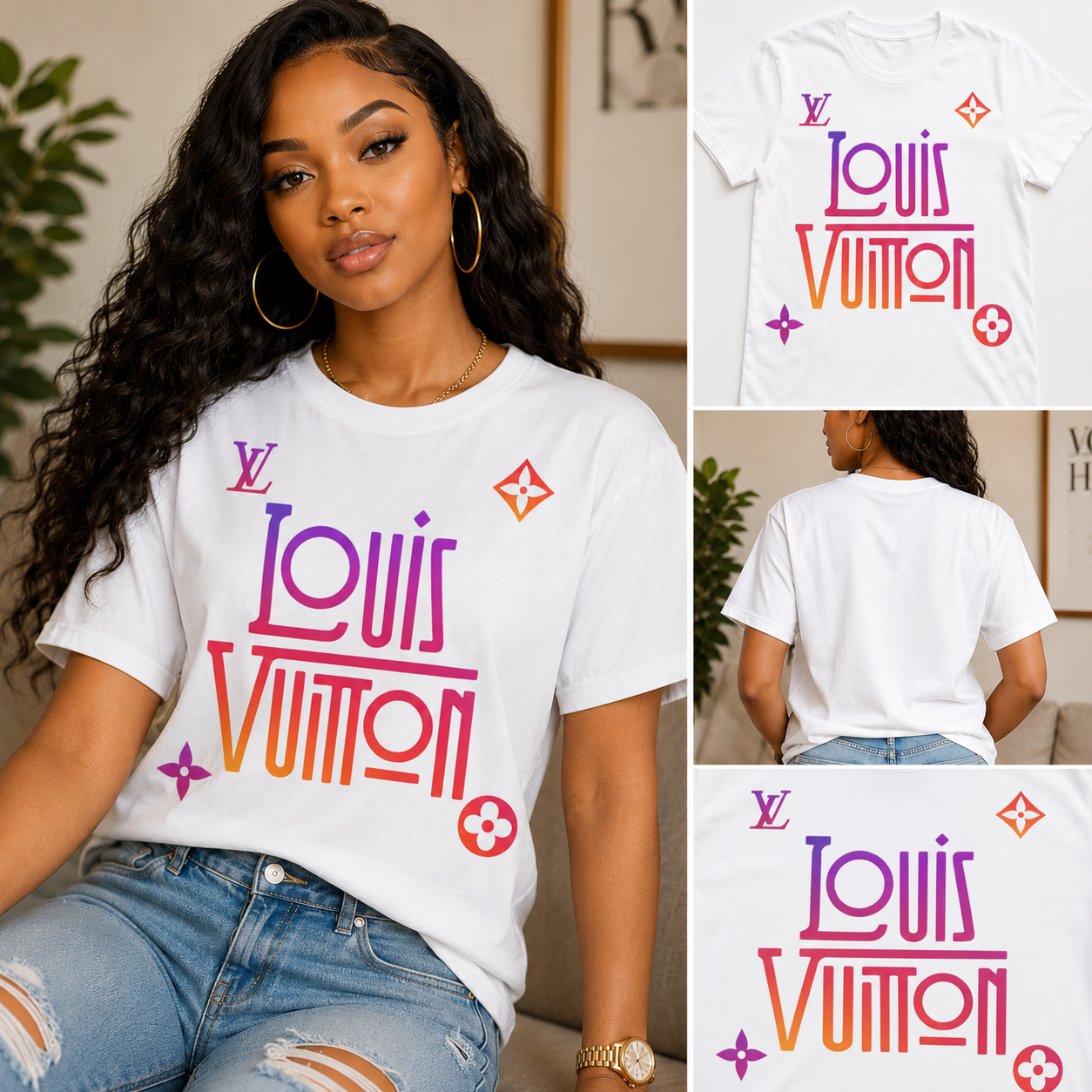 Luxury inspired gradient graphic tee