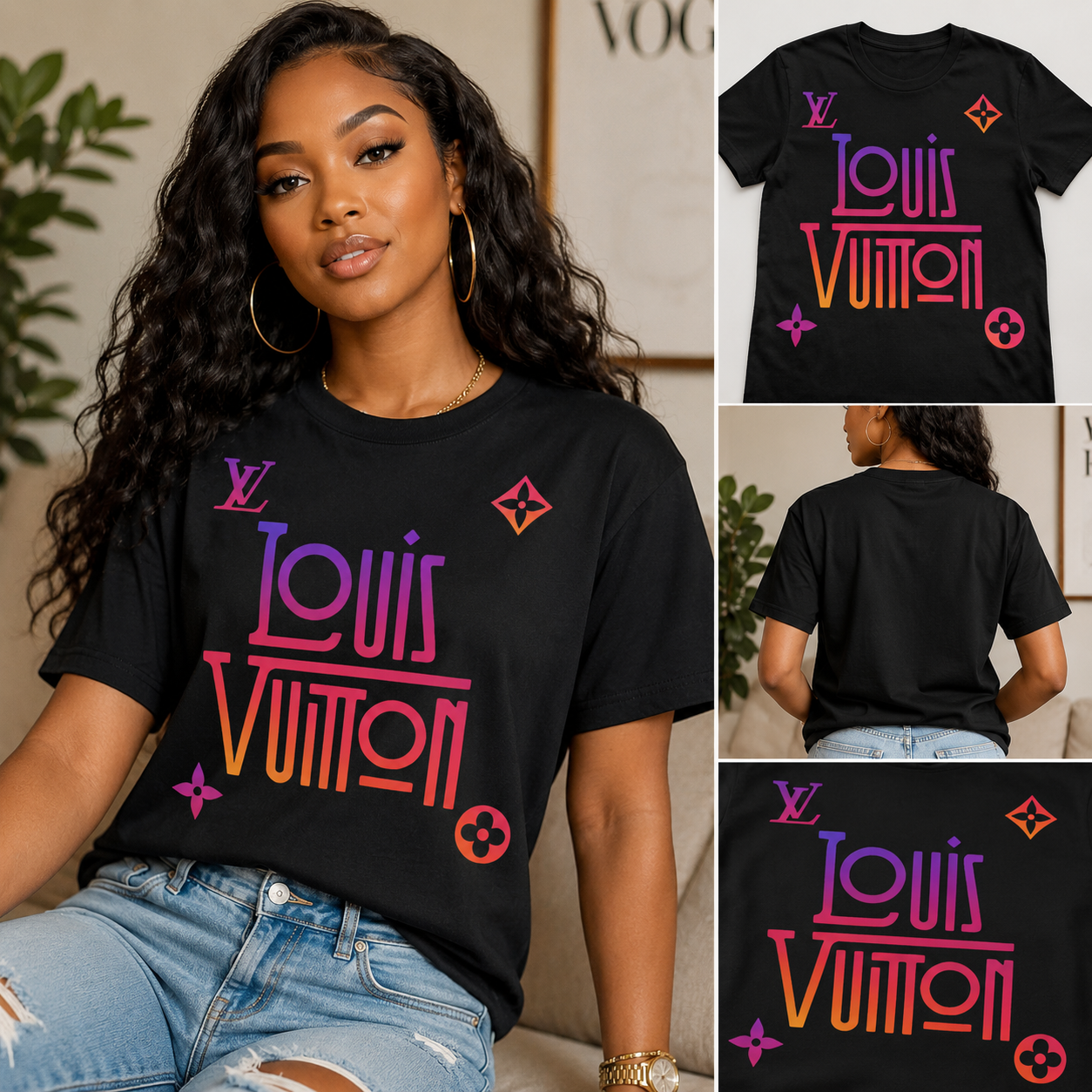 Luxury inspired gradient graphic tee