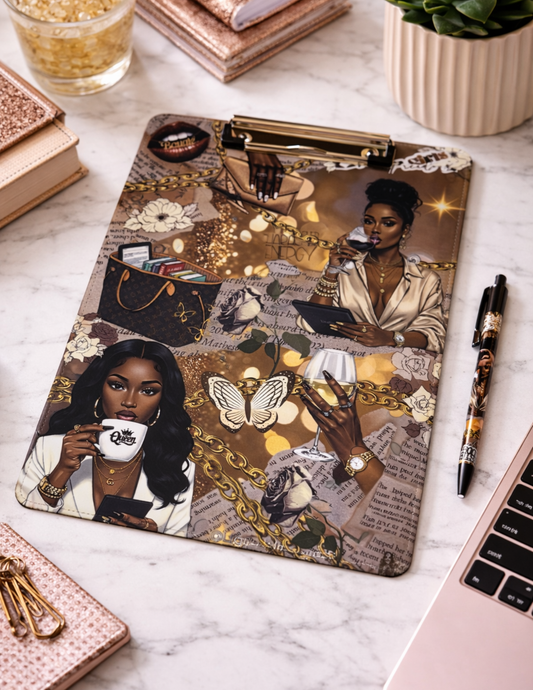 Boss luxury Designer clipboard with matching pen