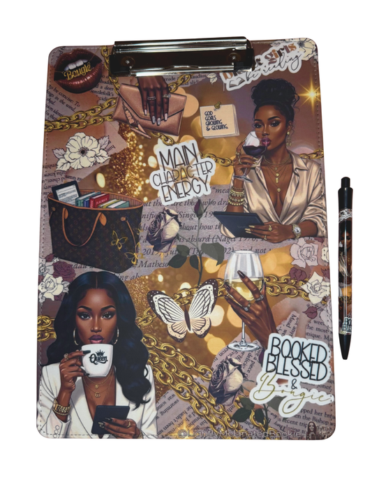 Boss luxury Designer clipboard with matching pen